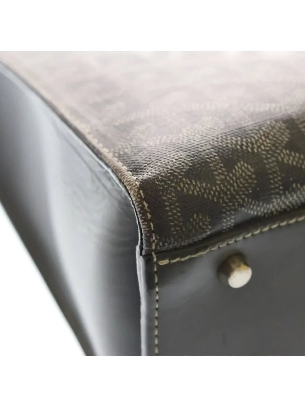 Goyard Como GM Di Canvas Hand Tote Gray